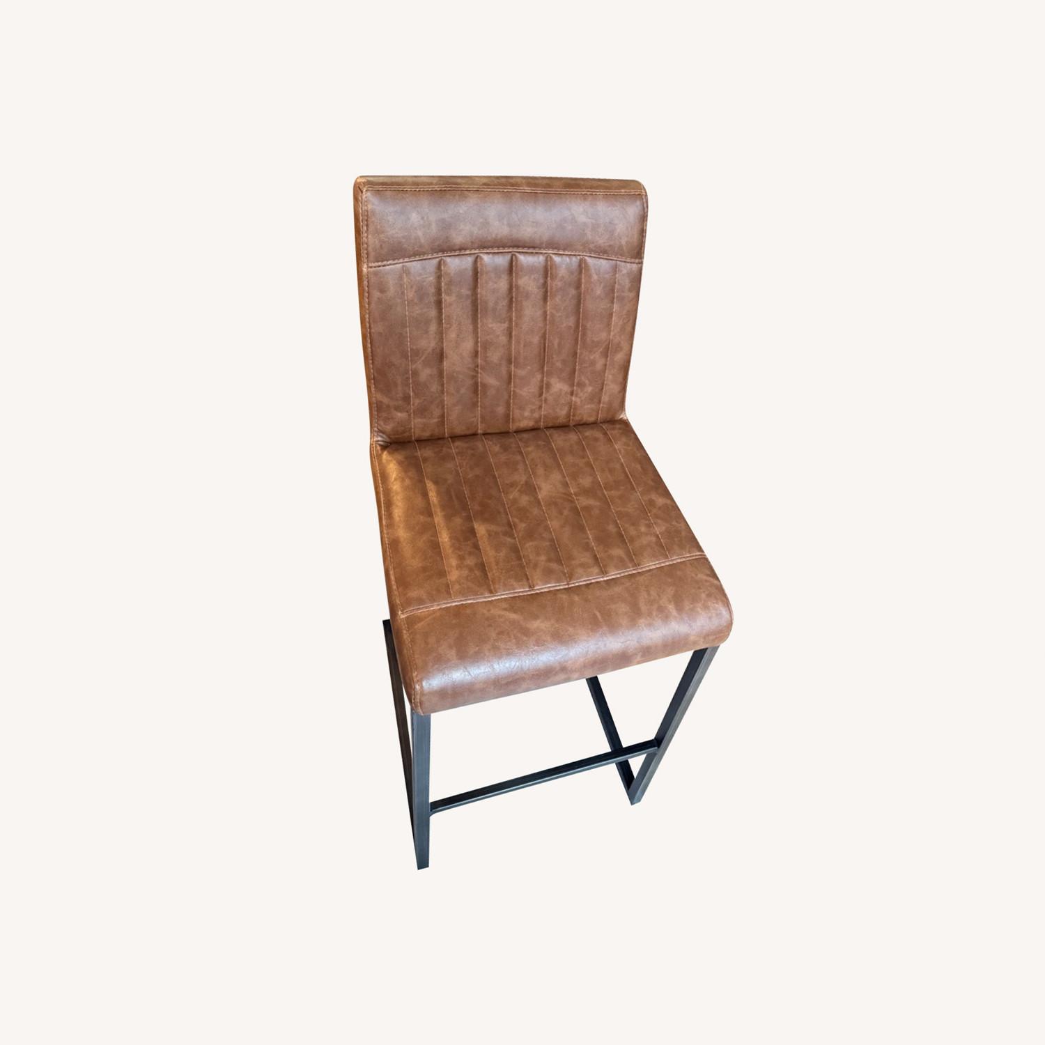 Mercury Row Dark Brown Faux Leather Stools - image-0