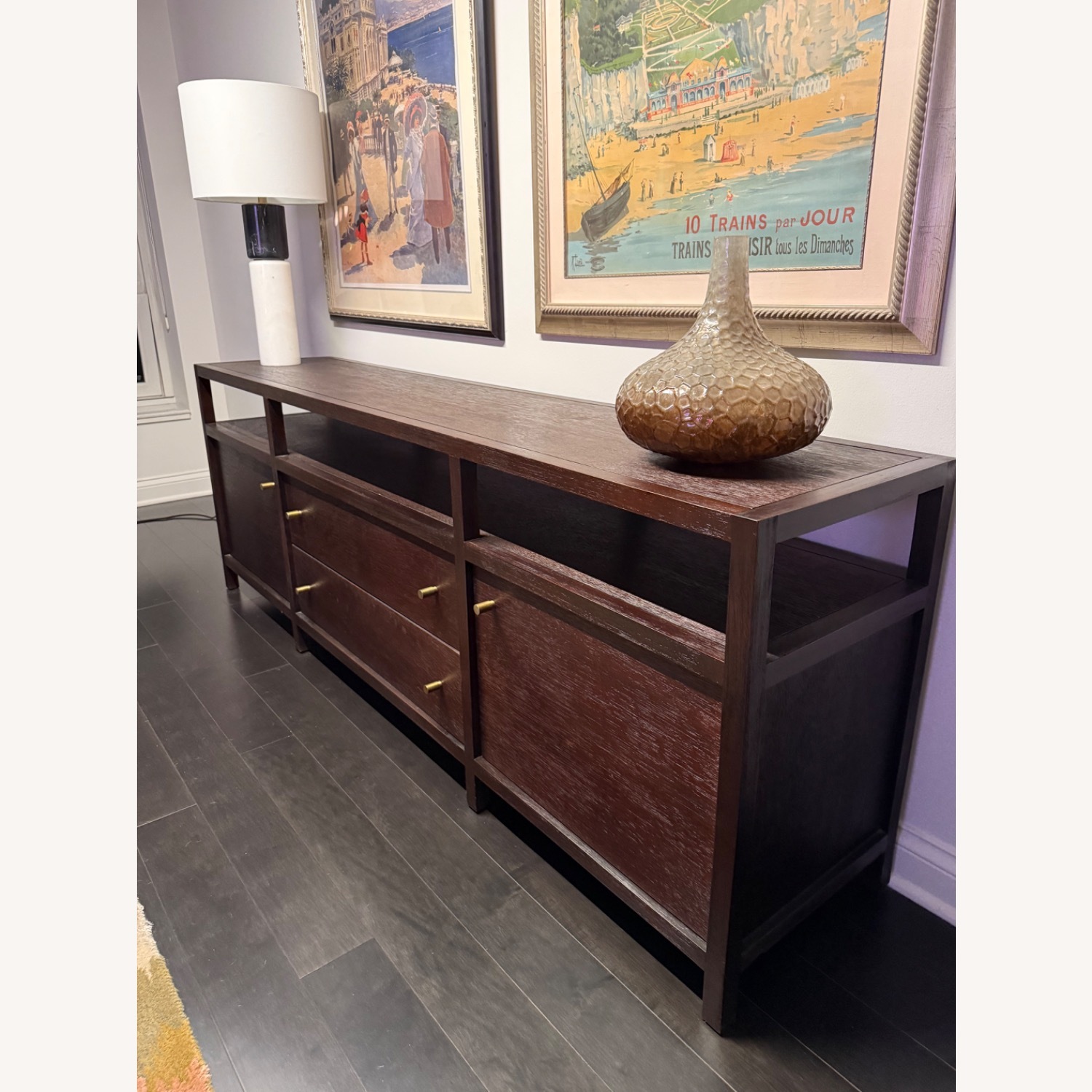 Crate & Barrel Keane Wenge 86’’ Media Console - image-2