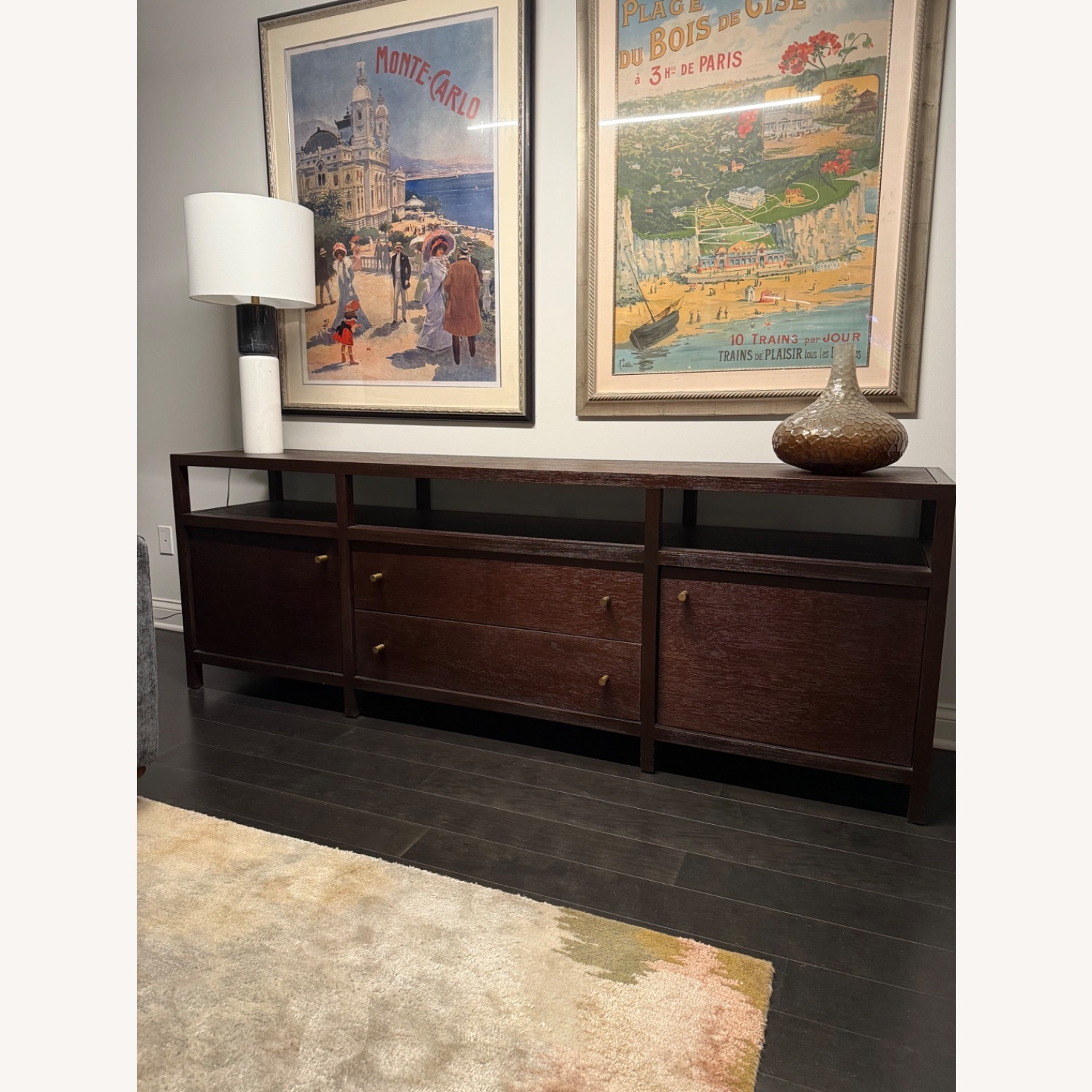 Crate & Barrel Keane Wenge 86’’ Media Console - image-3