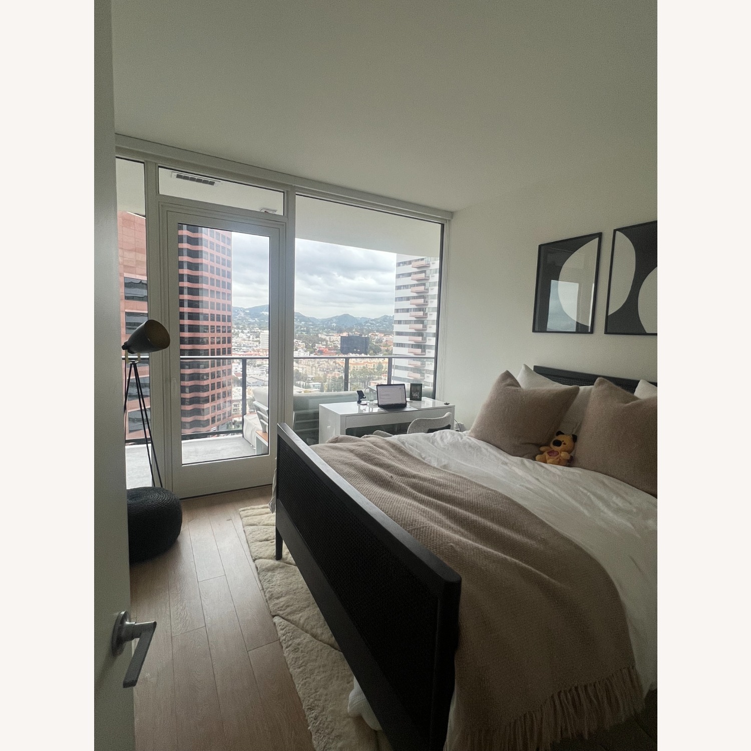 CB2 Maeve Black Cane Queen Bed - image-3