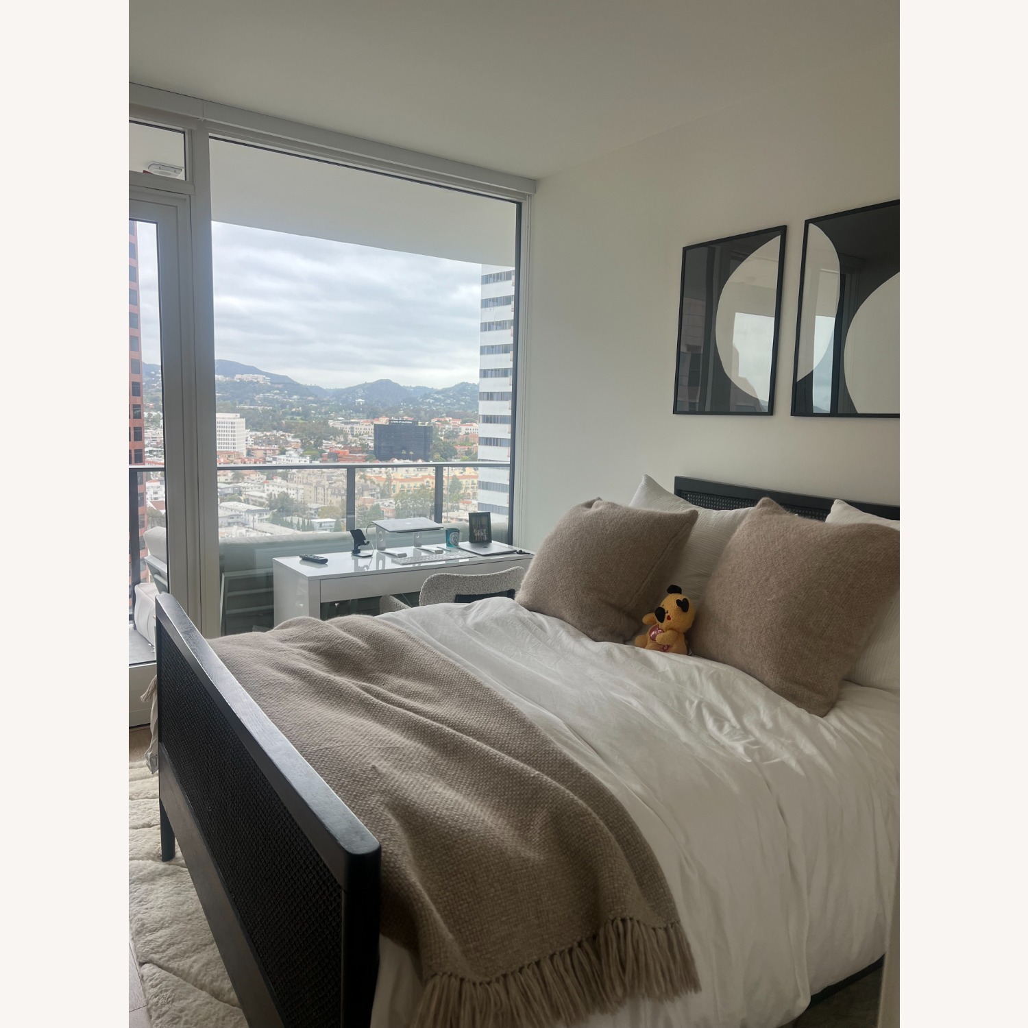 CB2 Maeve Black Cane Queen Bed - image-2