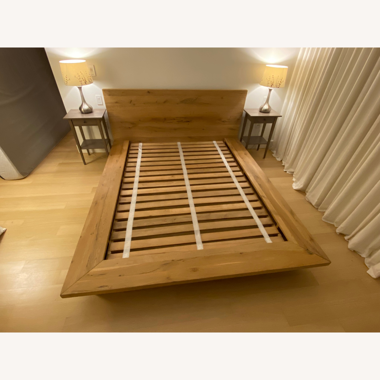 Restoration Hardware Reclaimed Oak Bed  Queen - image-1