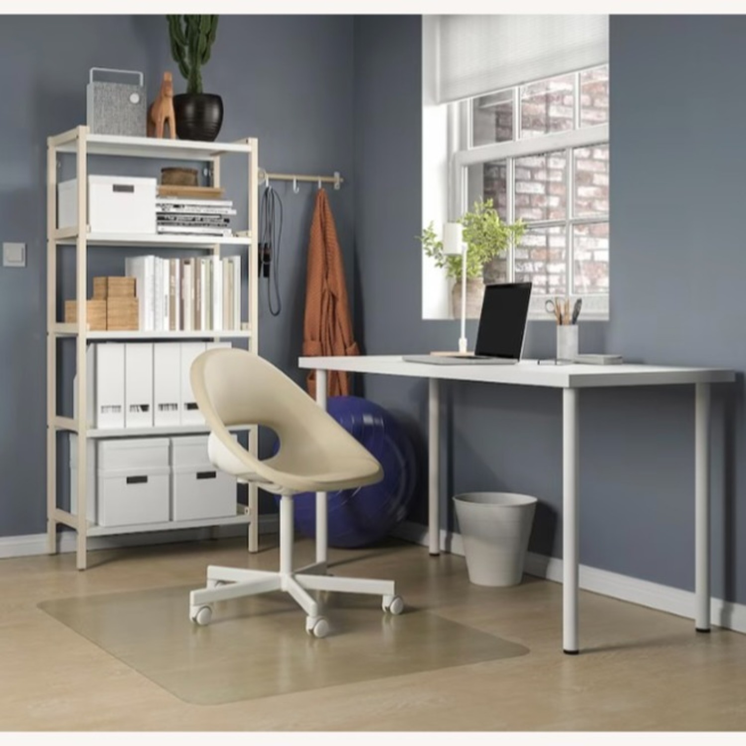 IKEA Lagkapten Desk with Adils Legs - image-1