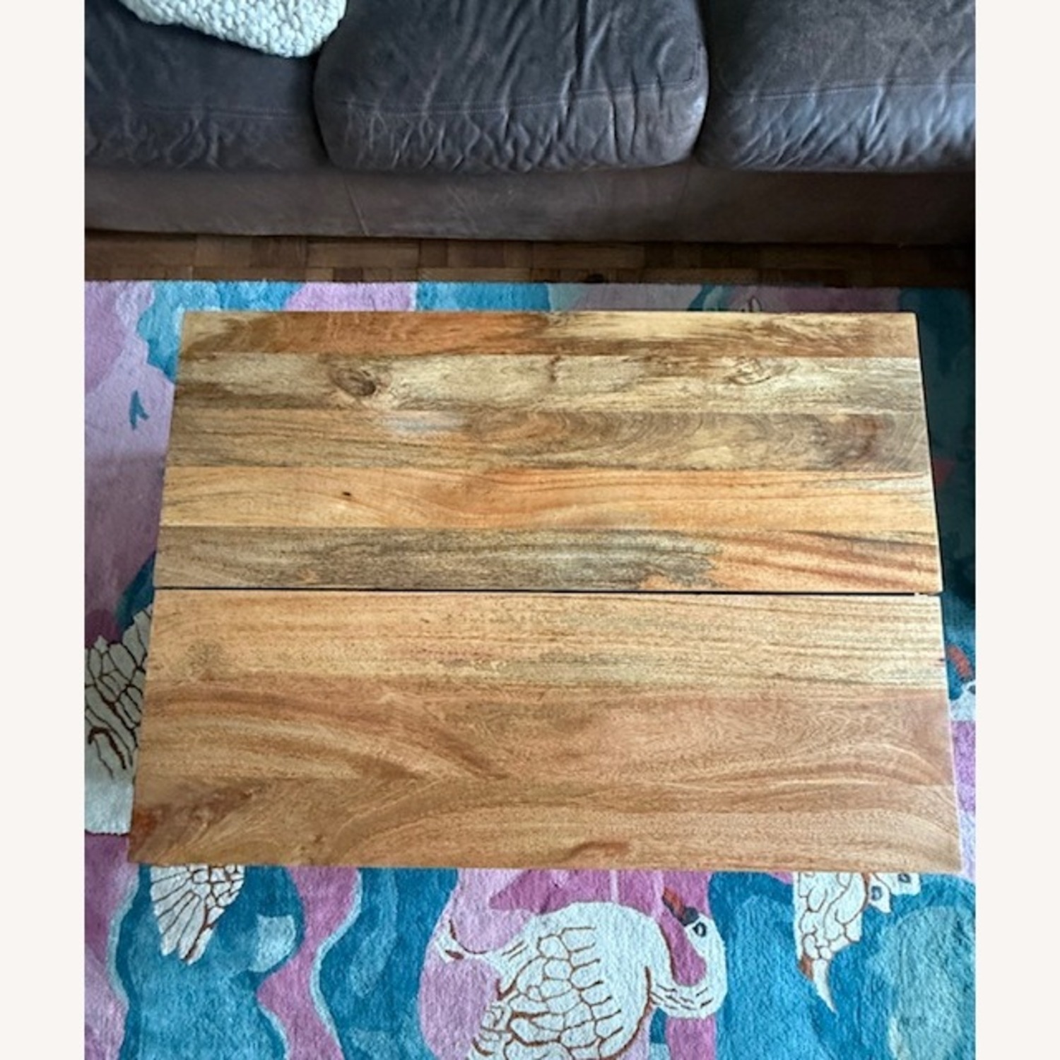 West Elm Light Brown Wood Coffee Table - image-4