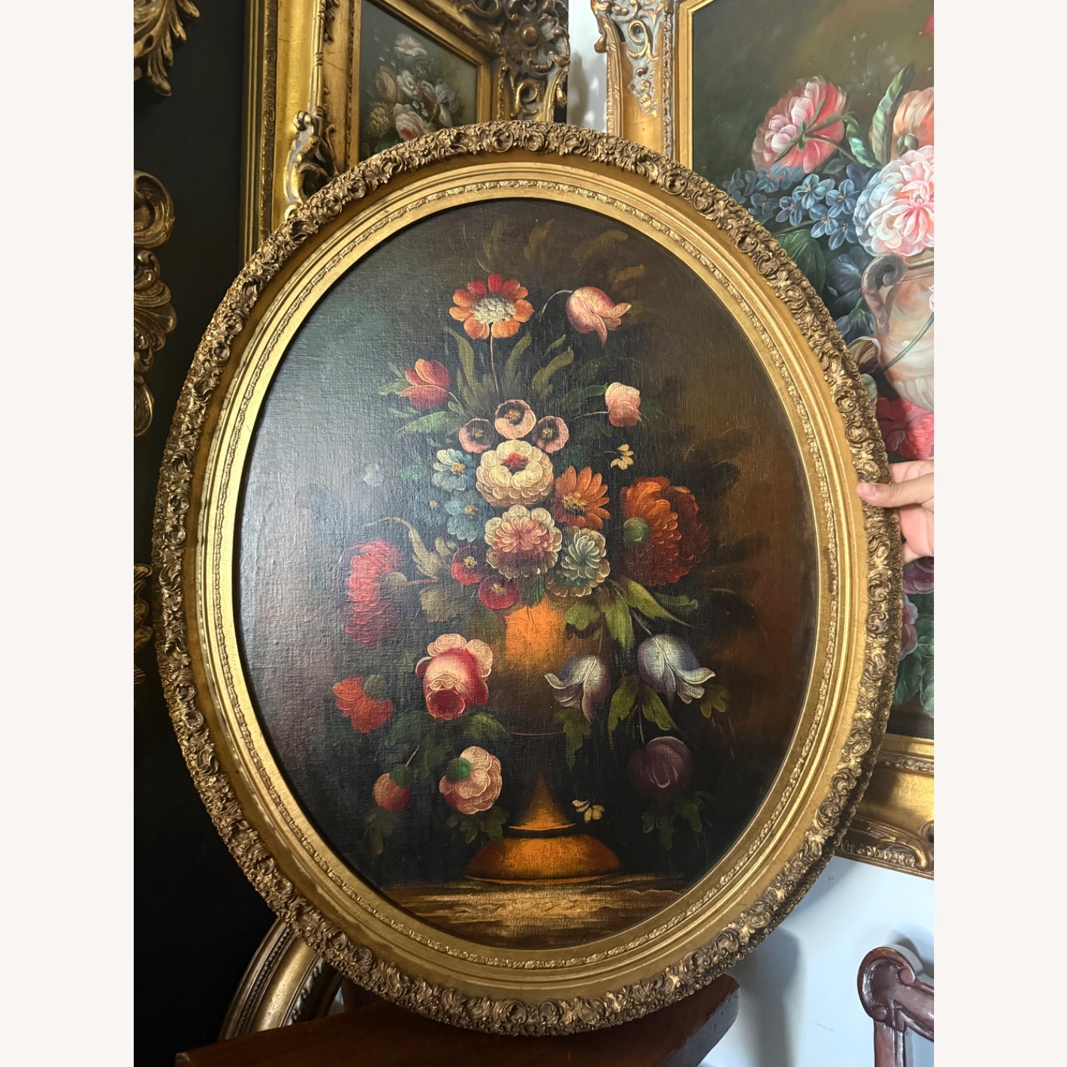 Vintage/Antique Finds Gold Wood Wall Art - image-1