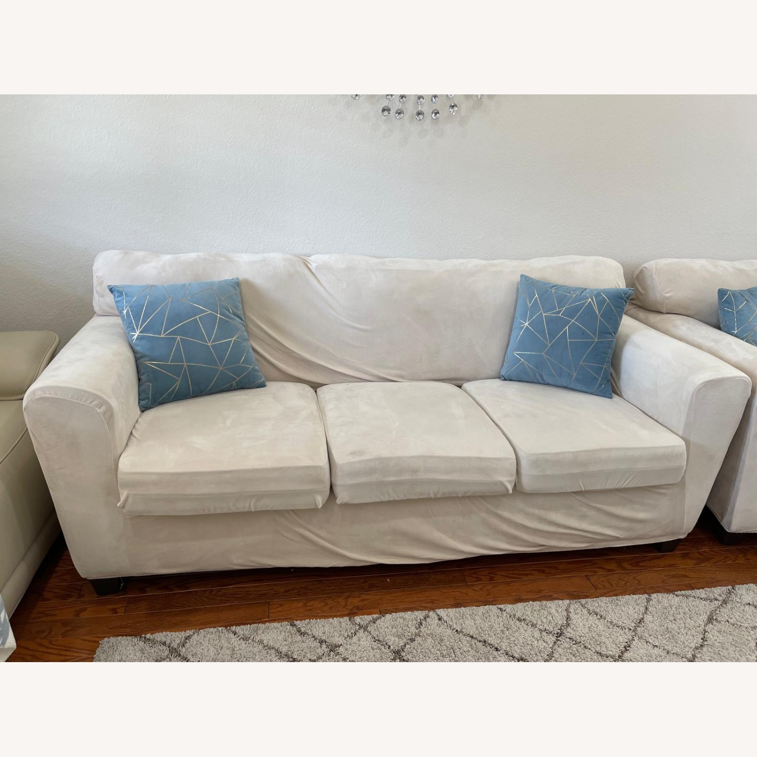 Natural Fabric 3+ Seater Sofa - image-5