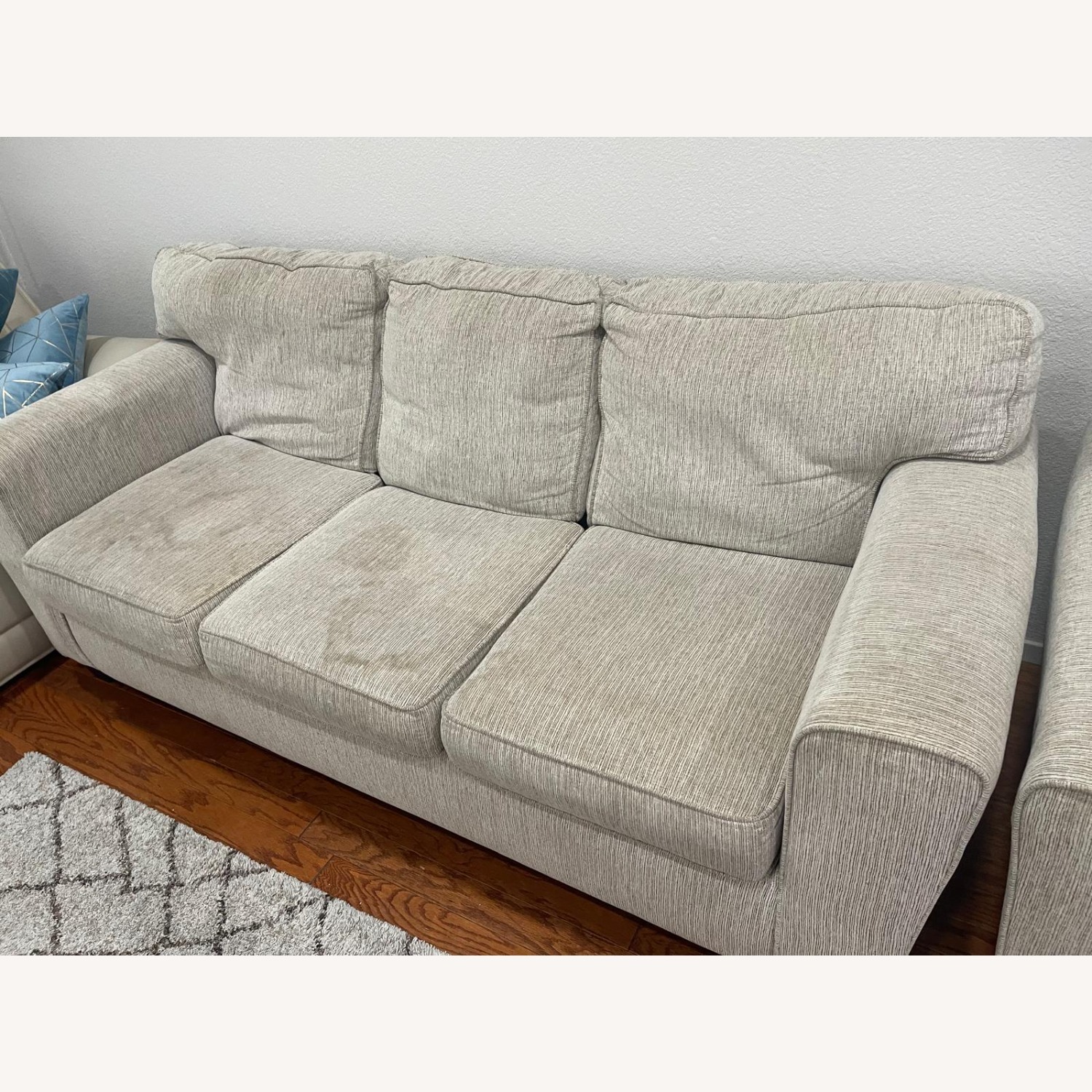 Natural Fabric 3+ Seater Sofa - image-4