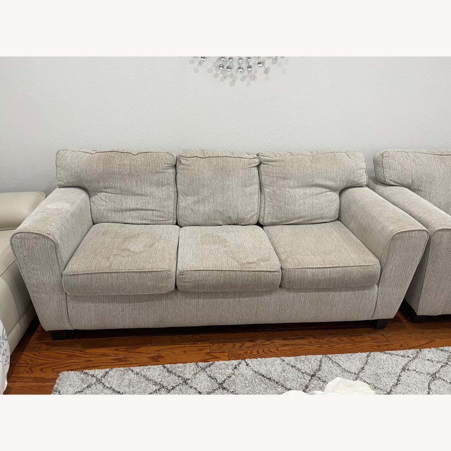 Natural Fabric 3+ Seater Sofa - image-2