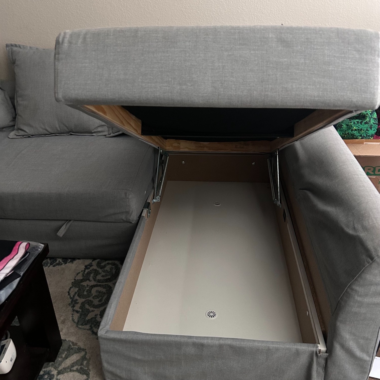 IKEA HOLMSUND Light Gray Fabric Sleeper Sofa - image-1