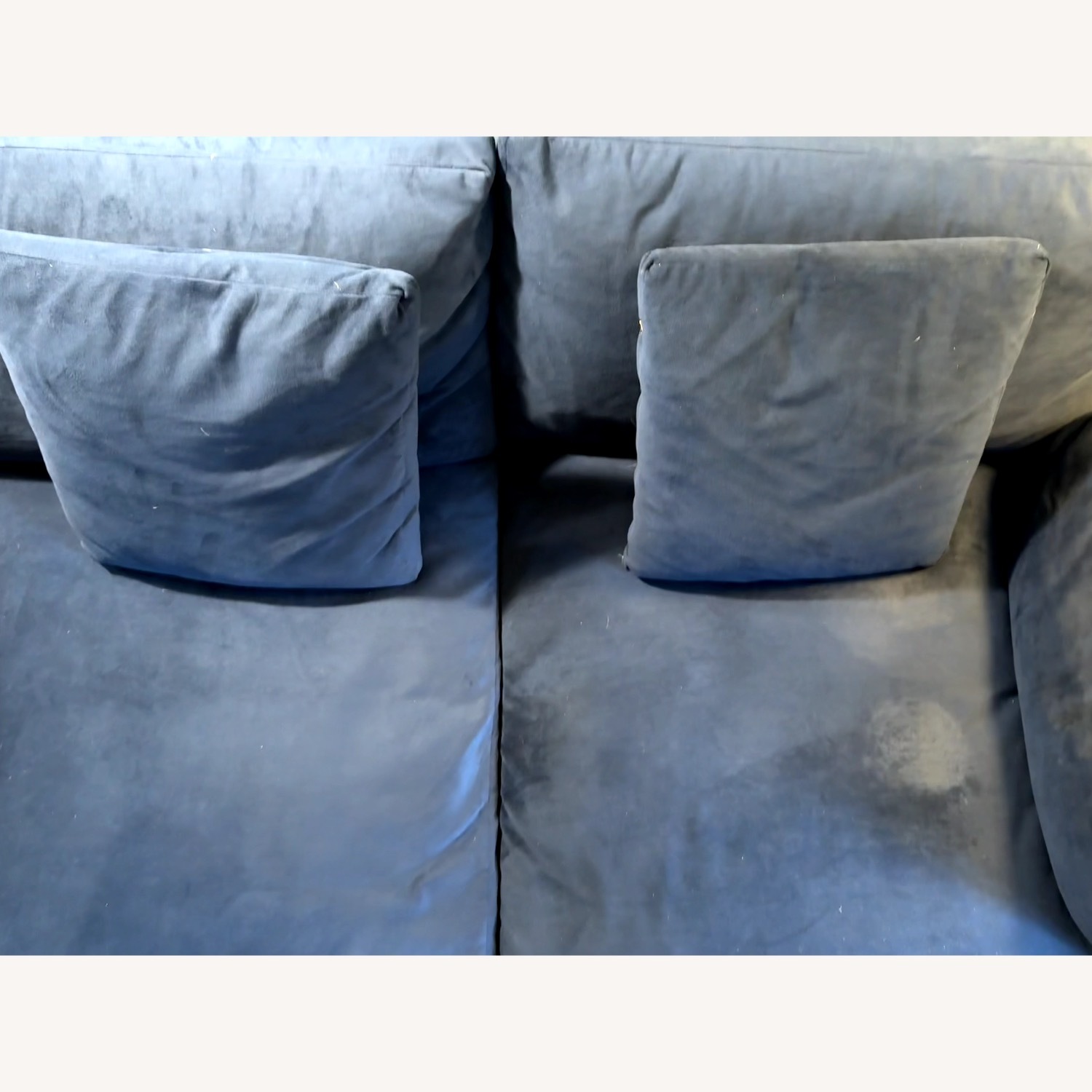 West Elm Harmony Blue Velvet 2 Seater Sofa - image-4