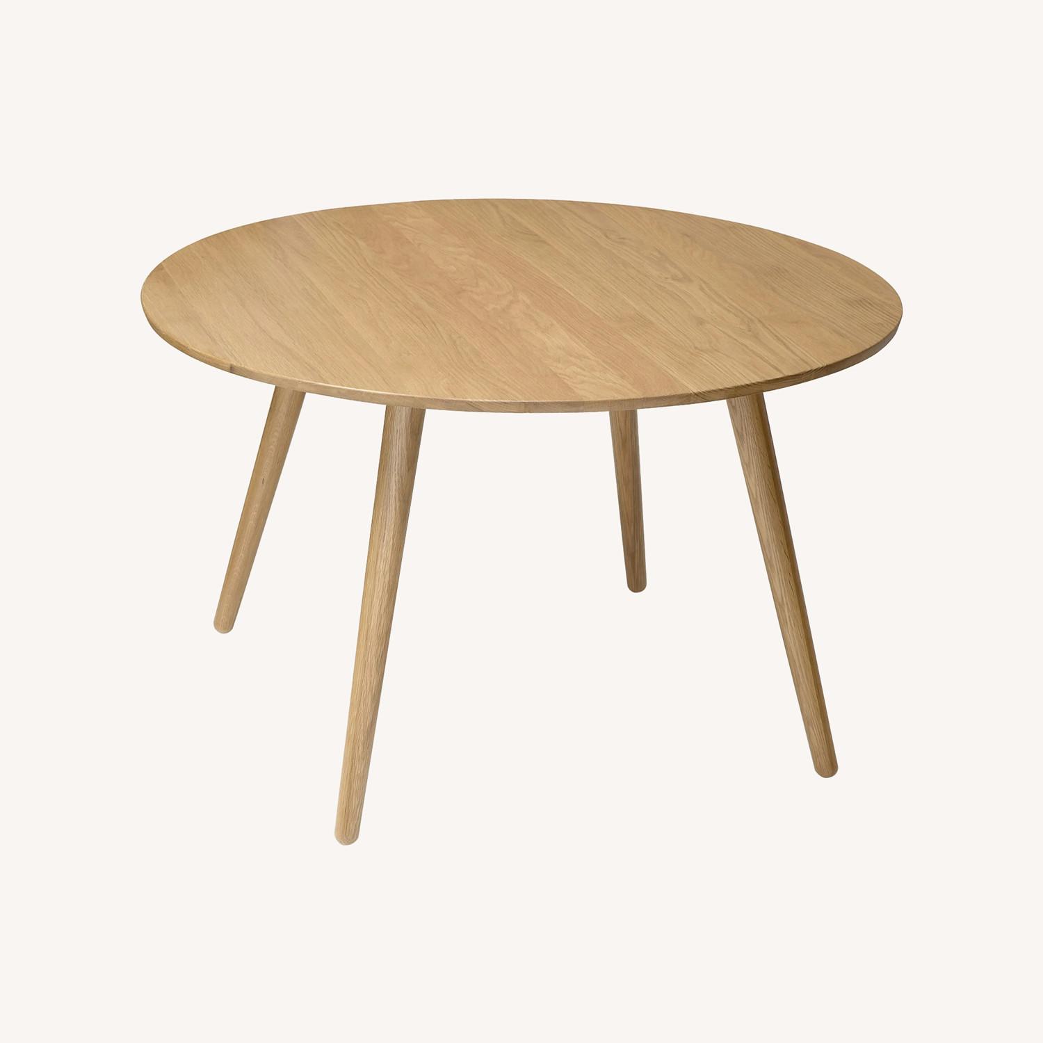 Article Seno 47" Round Dining Table - Oak - AptDeco