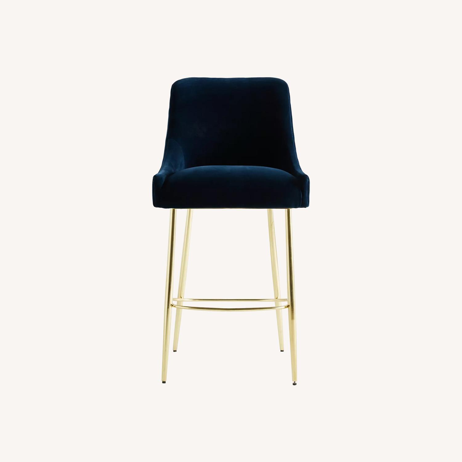 Anthropologie Velvet Elowen Bar Stools - image-0