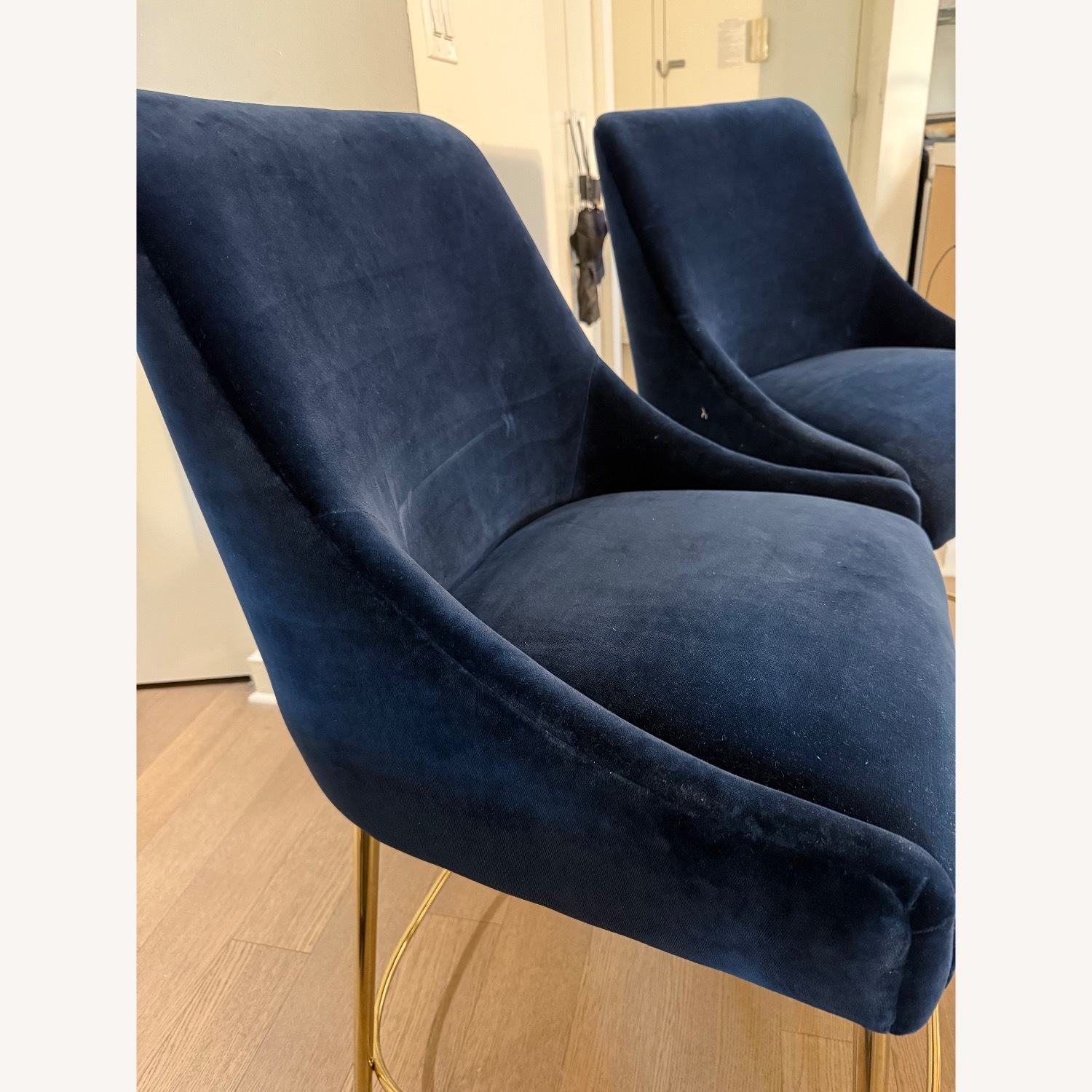 Anthropologie Velvet Elowen Bar Stools - image-2