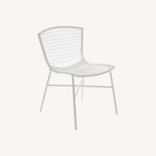 Used Article The Sala White Dining Chairs for sale on AptDeco