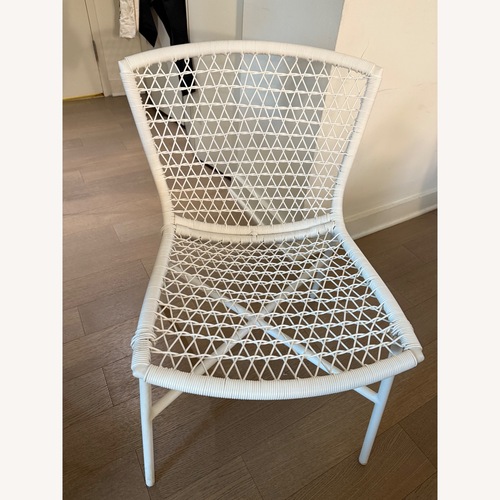 Used Article The Sala White Dining Chairs for sale on AptDeco