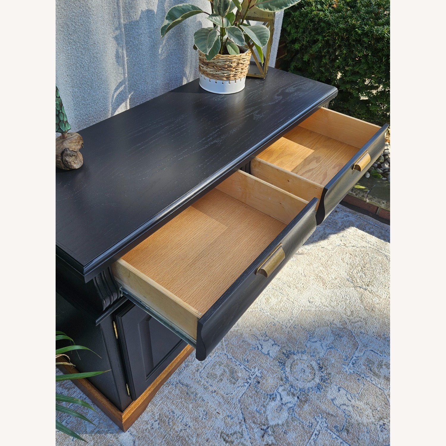 Modern Black Solid Oak Sideboard/ Buffet - image-6