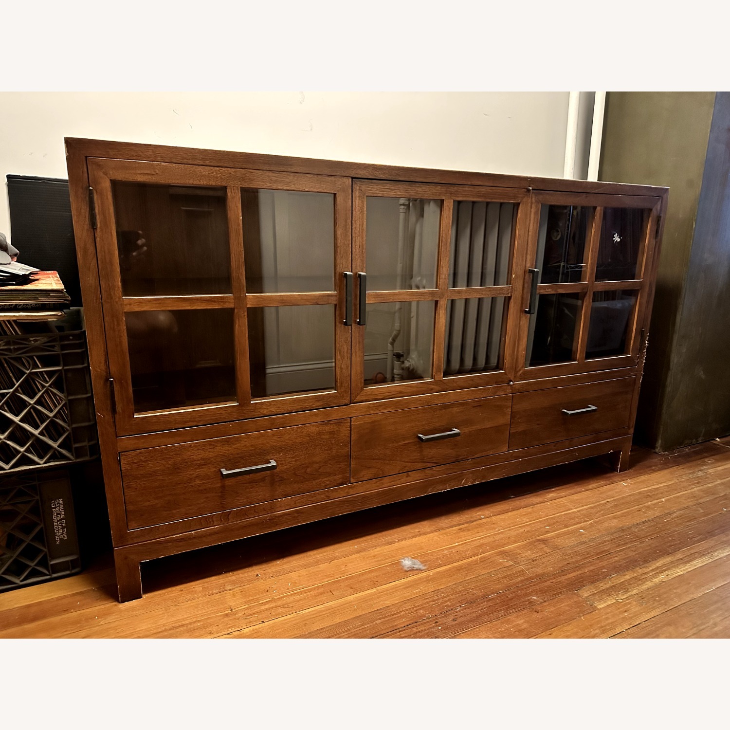 Solid Wood and Glass Sideboard / Credenza - image-3