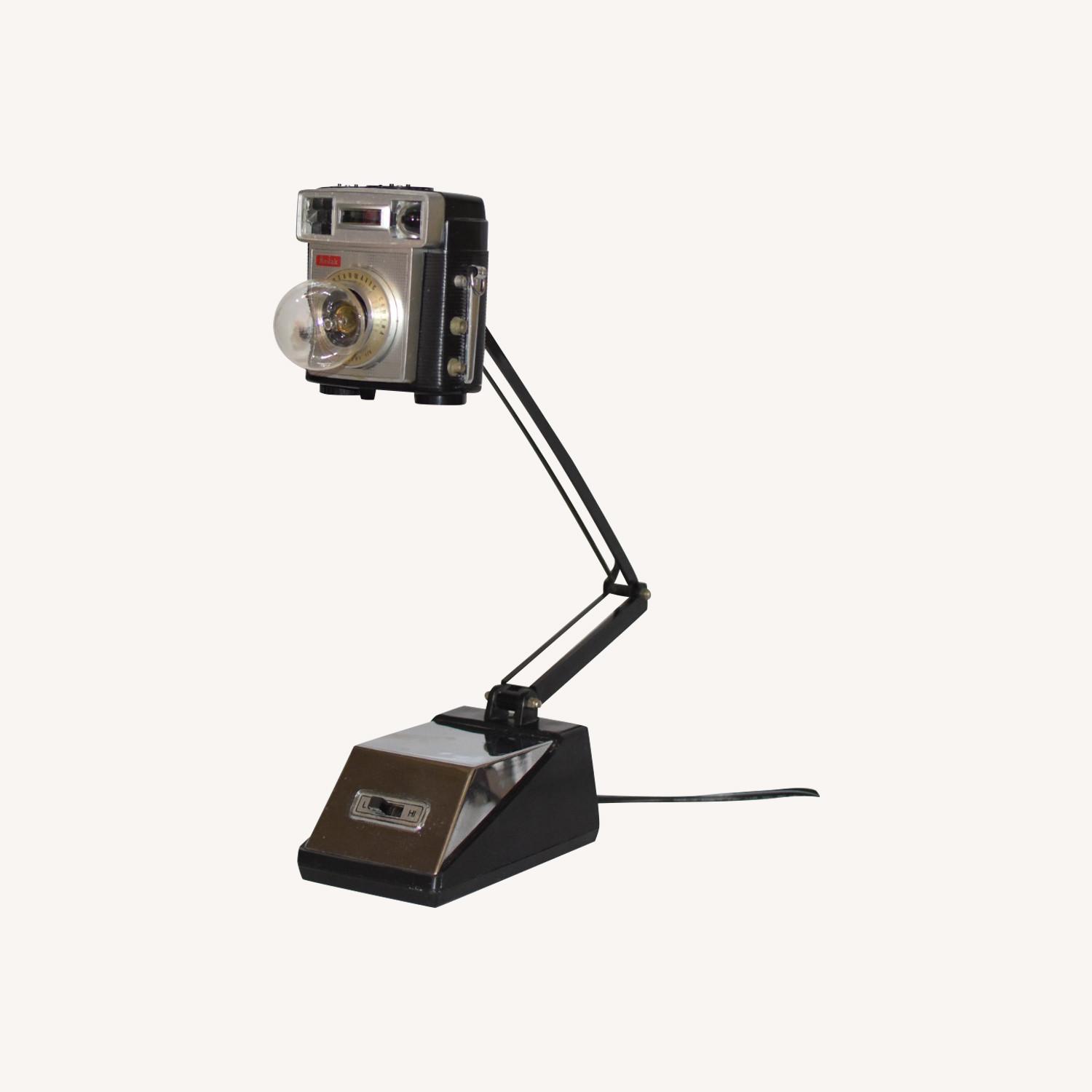 Vintage Camera Desk Lamp – Adjustable Arm  - image-0