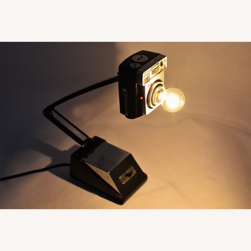 Used Vintage Camera Desk Lamp – Adjustable Arm  for sale on AptDeco