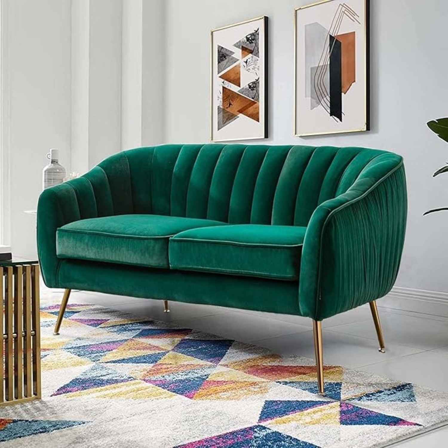 Velvet Love Seat - AptDeco
