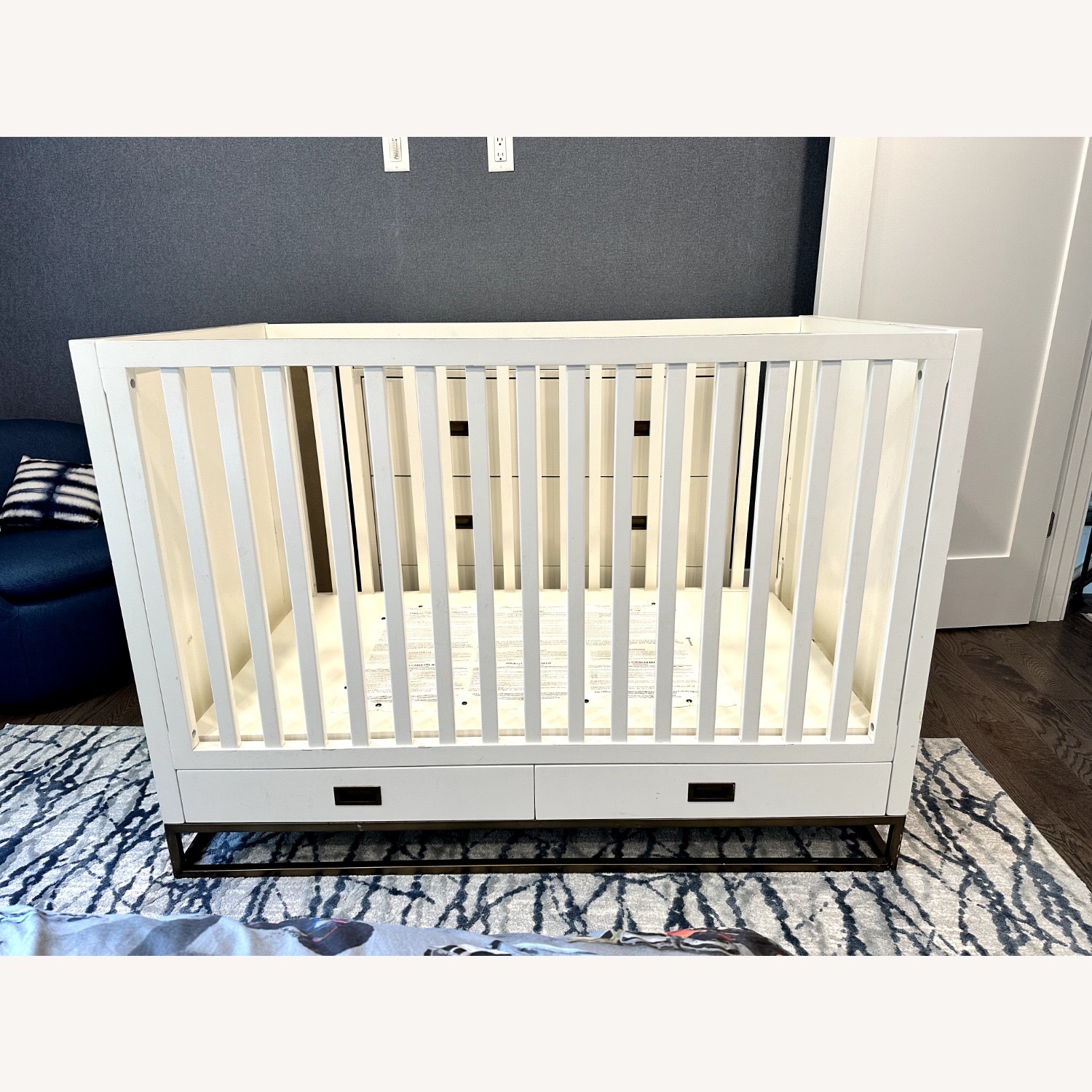 Restoration Hardware White Avalon Storage Crib - image-1