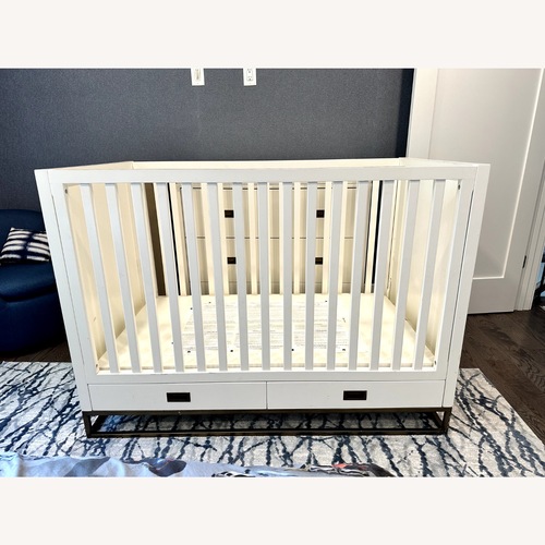 Used Restoration Hardware White Avalon Storage Crib for sale on AptDeco