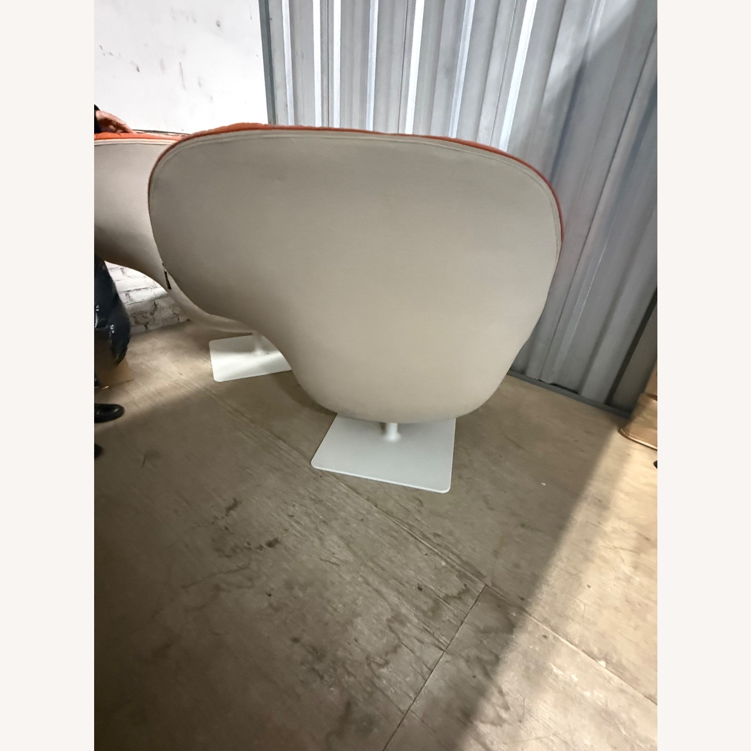 Moroso Orange Leather Armchair - image-4