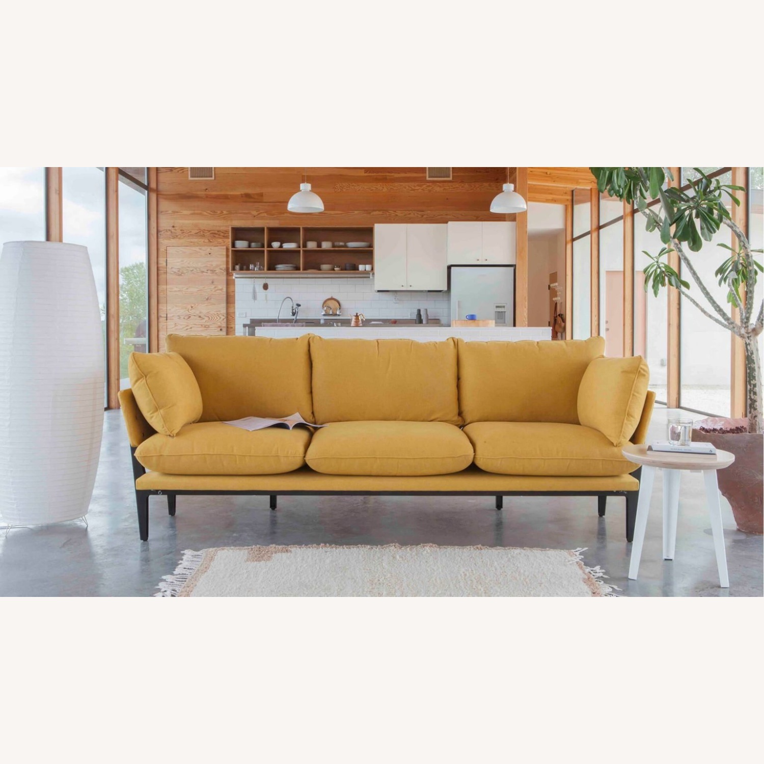Floyd Yellow Fabric 3+ Seater Sofa - image-7