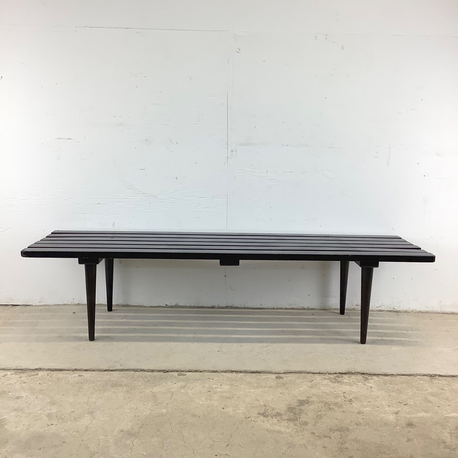 Mid-Century Slat Coffee Table or Bench - image-0
