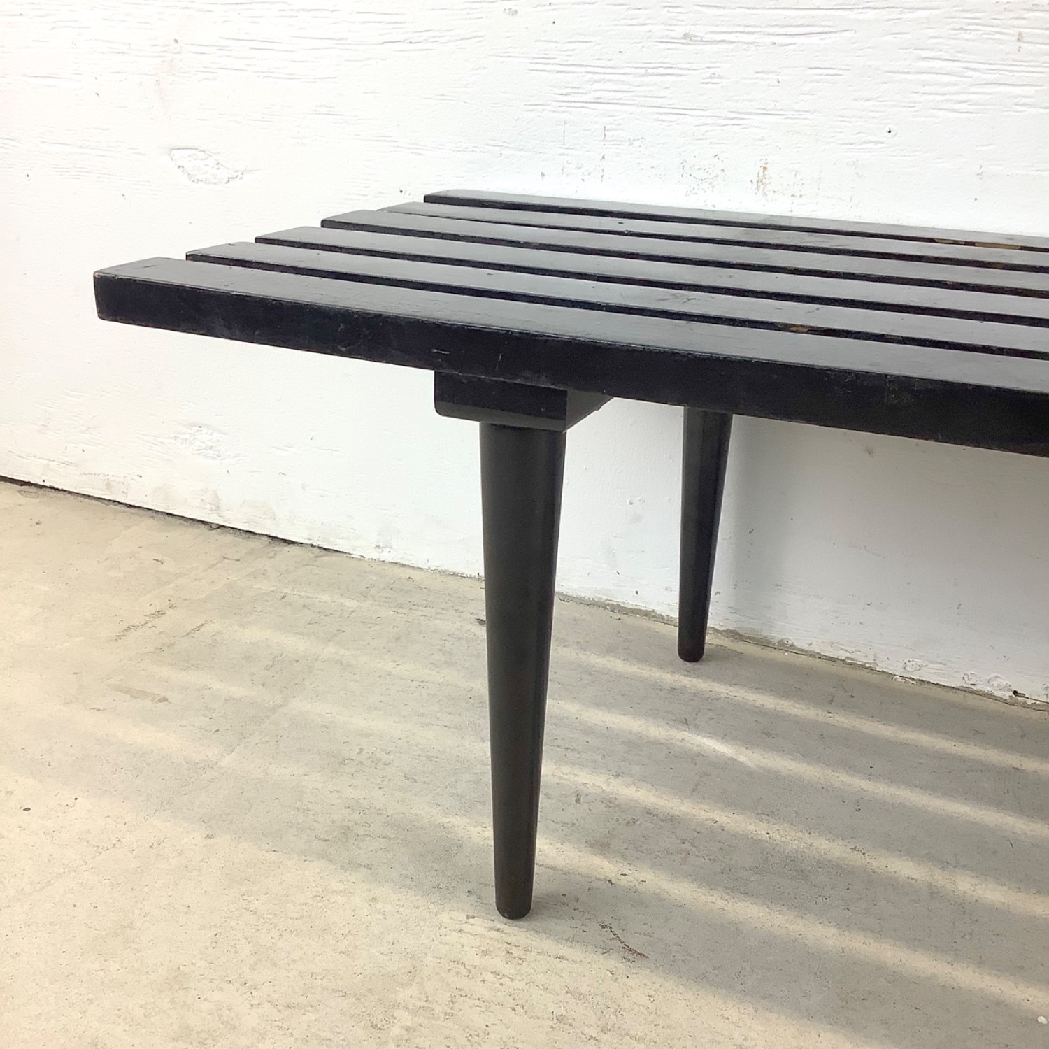 Mid-Century Slat Coffee Table or Bench - image-9