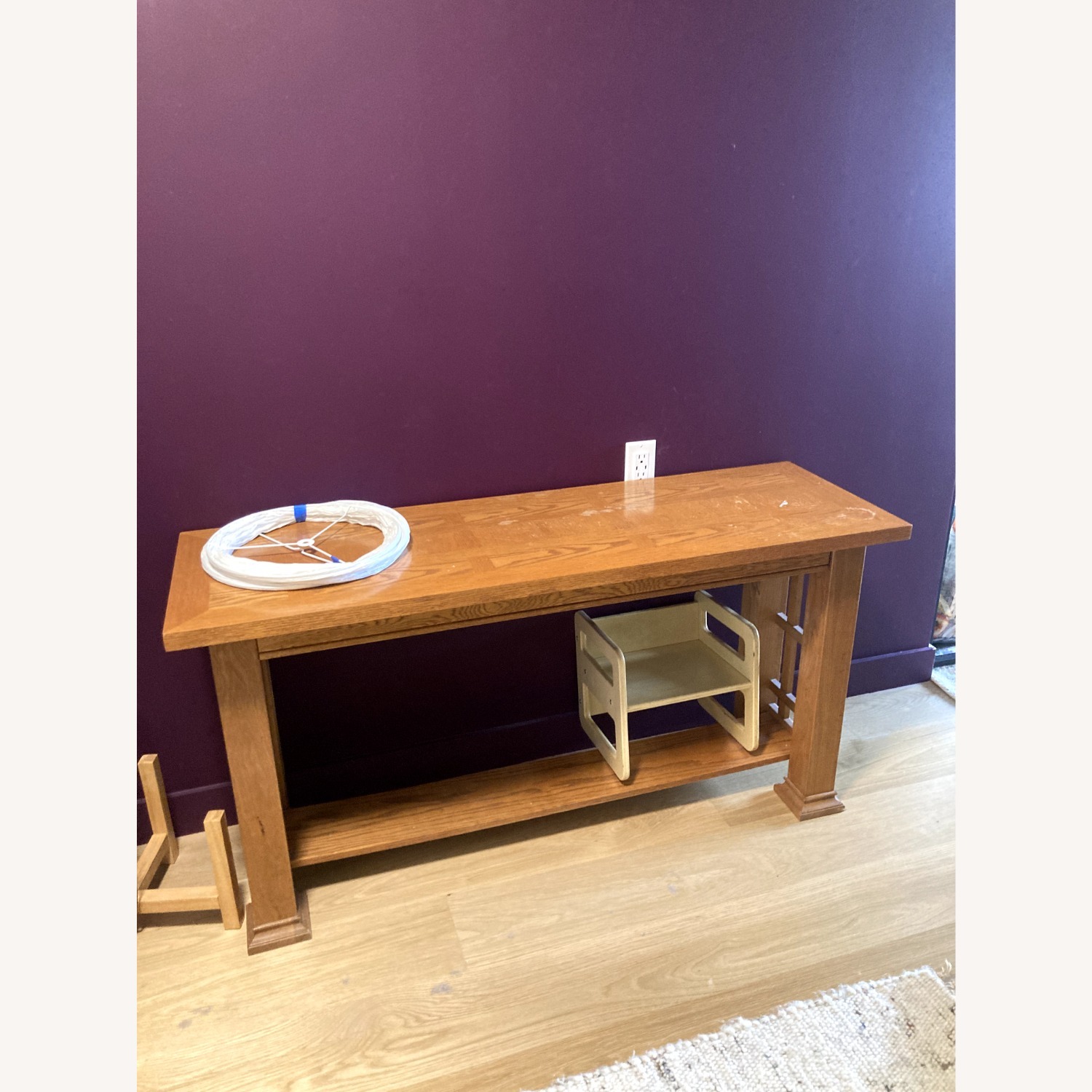 Vintage/Antique Finds Natural Wood Side Table - image-5