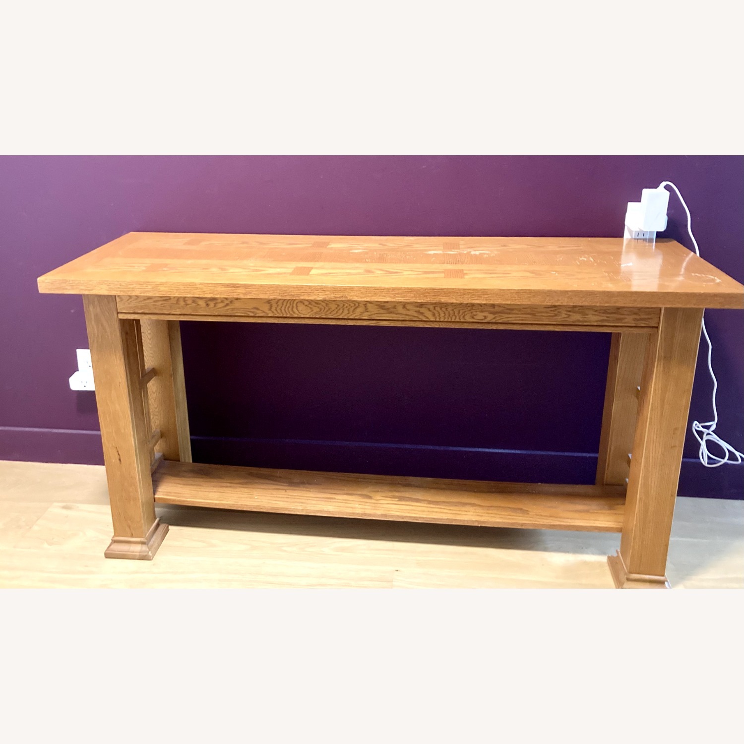 Vintage/Antique Finds Natural Wood Side Table - image-1