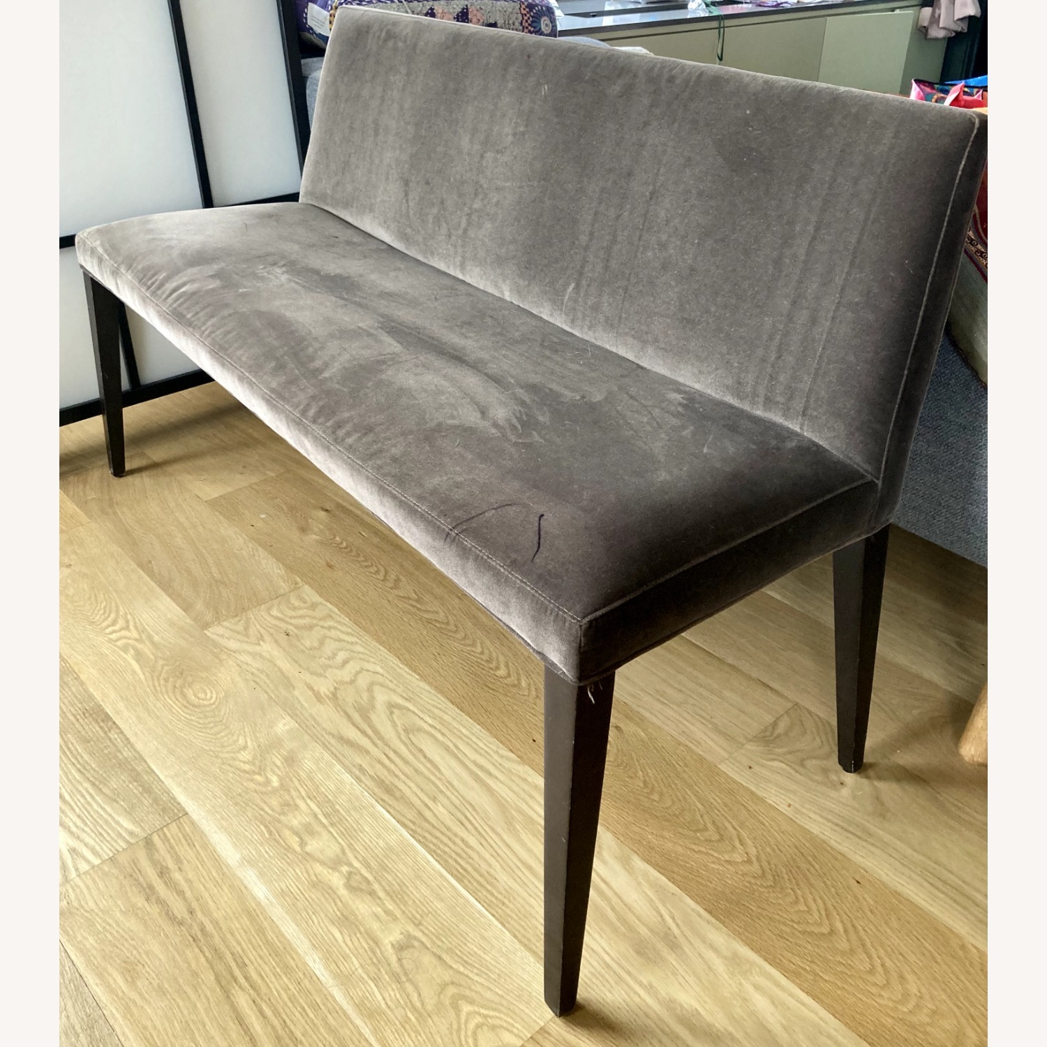 Room & Board Ava Dark Gray Wood Bench - image-1