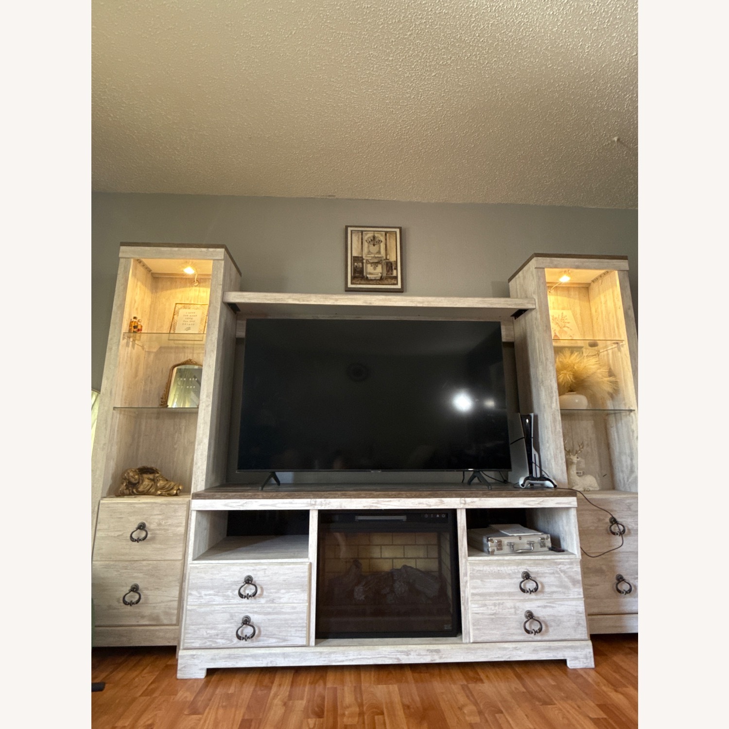 Ashley Furniture Willowton 4-Piece Entertainment Center with 63'' TV Stand - image-4