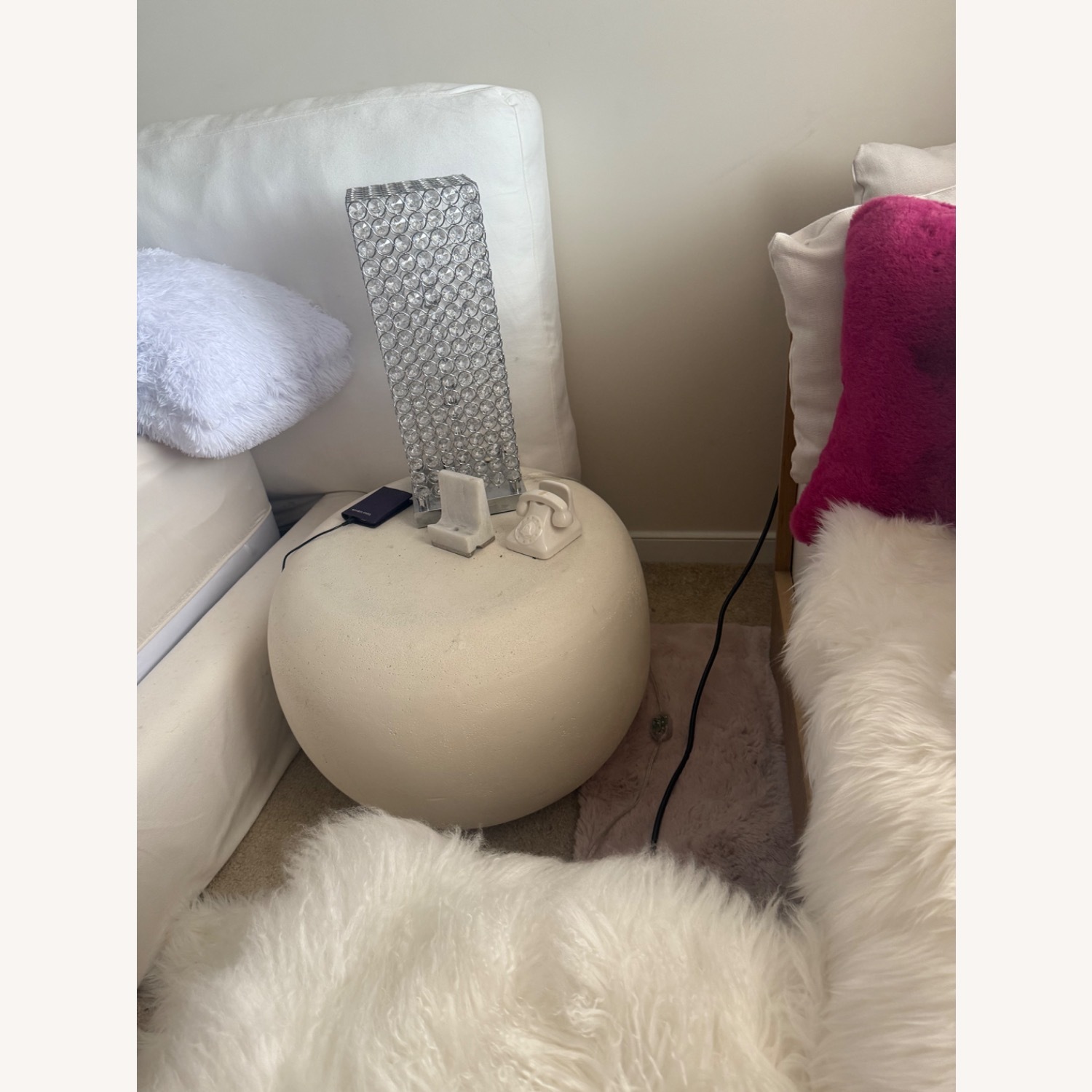 Crate & Barrel Leanne Ford Concrete side table  - image-3