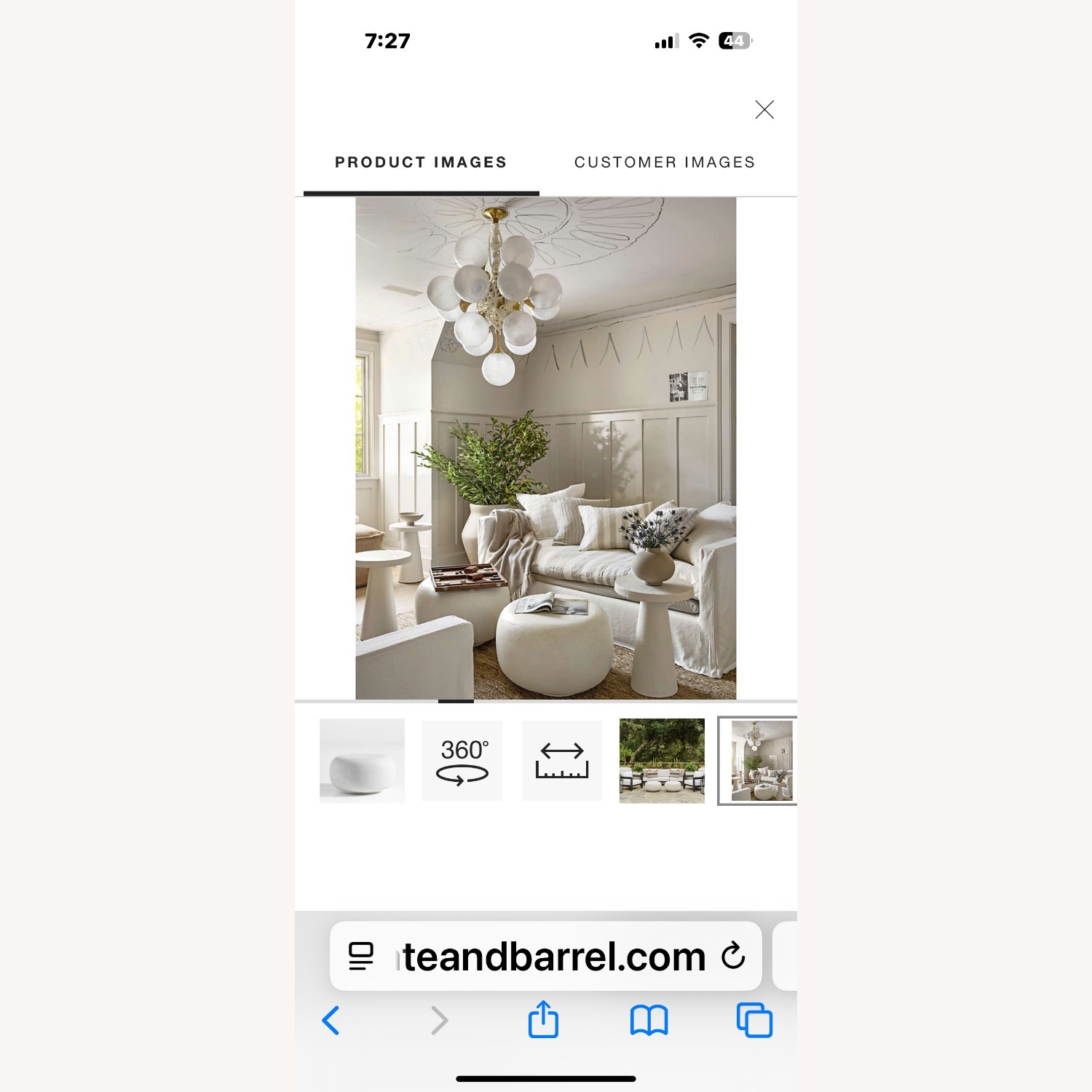 Crate & Barrel Leanne Ford Concrete side table  - image-11