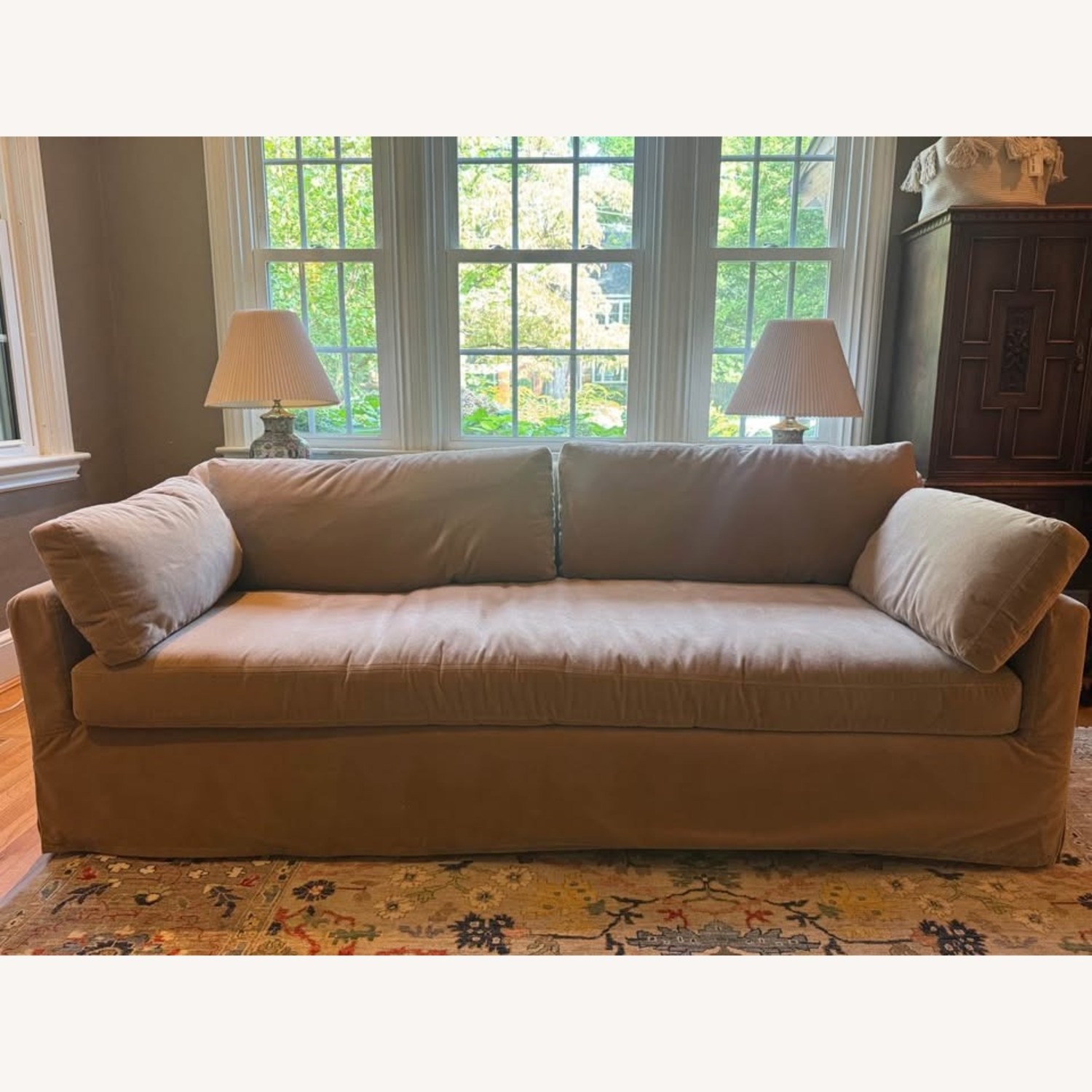 Restoration Hardware Light Brown 3+ Seater Sofa - image-1