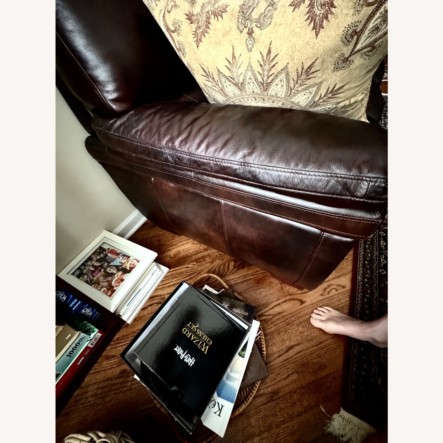 Dark Brown Leather Sofa - image-2