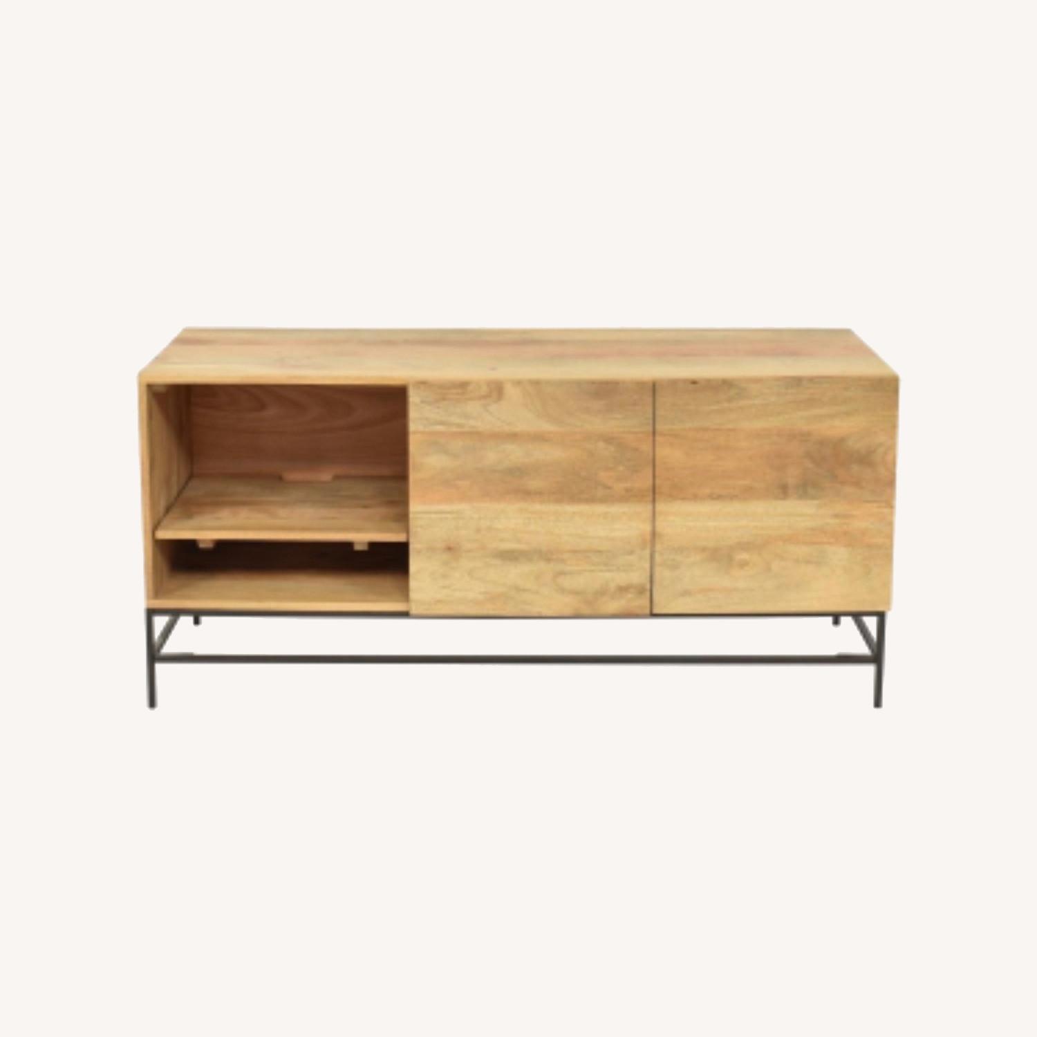 West Elm Industrial Natural Wood Sideboard - image-0