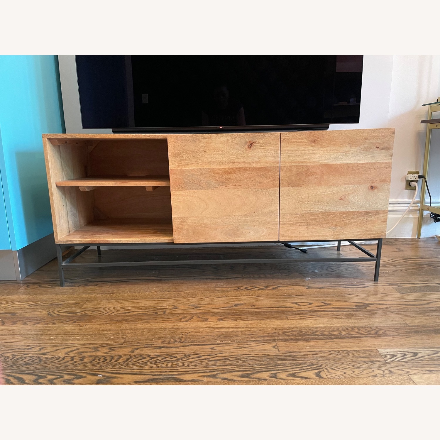 West Elm Industrial Natural Wood Sideboard - image-2