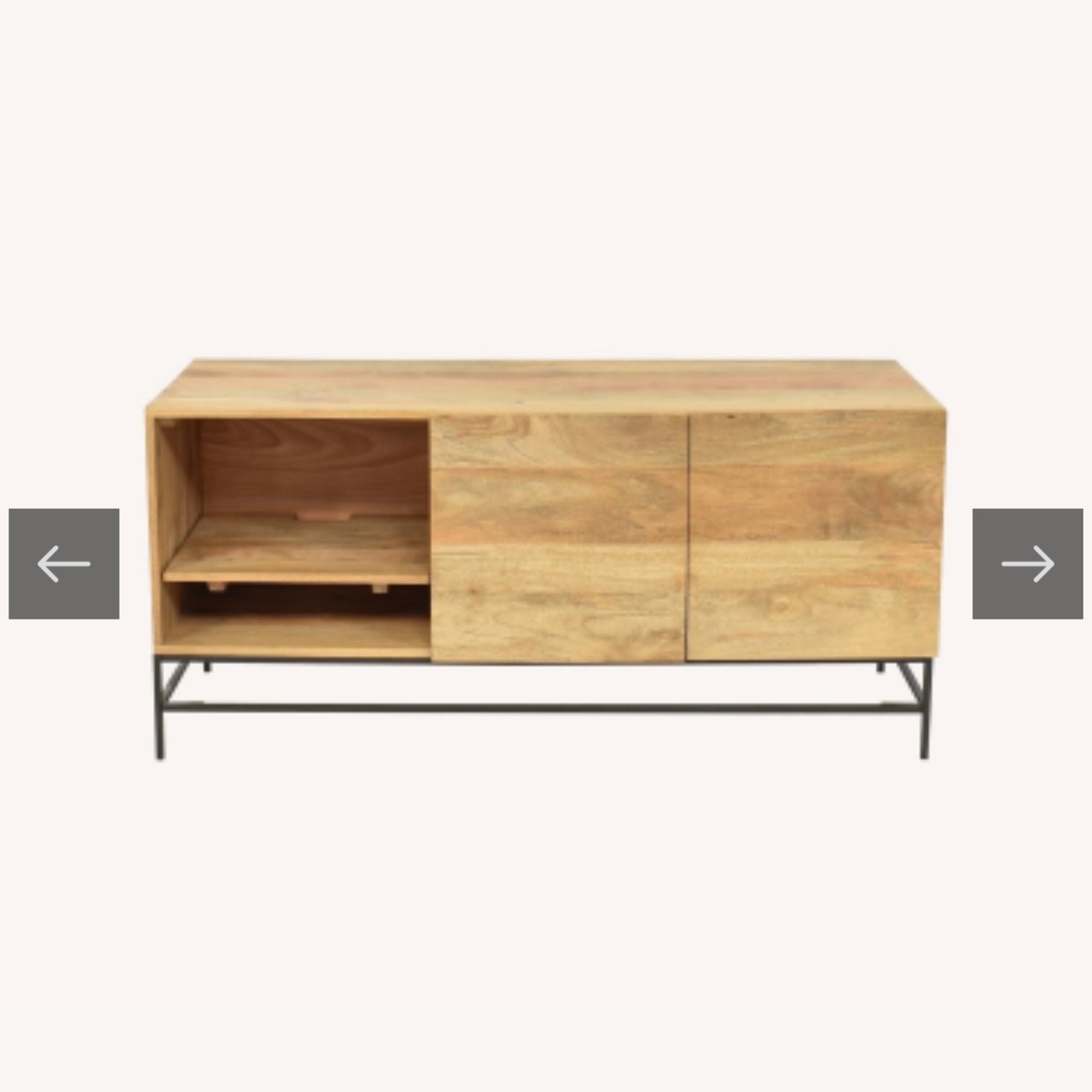 West Elm Industrial Natural Wood Sideboard - image-1