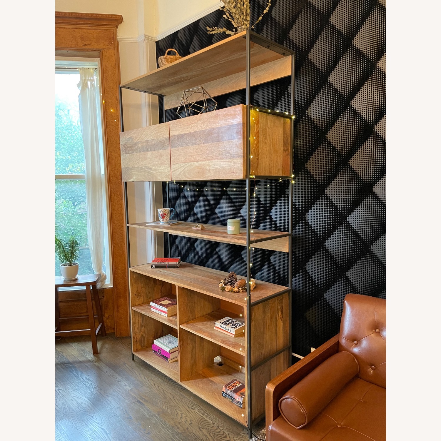 West Elm Industrial Natural Wood Bookcase - image-5