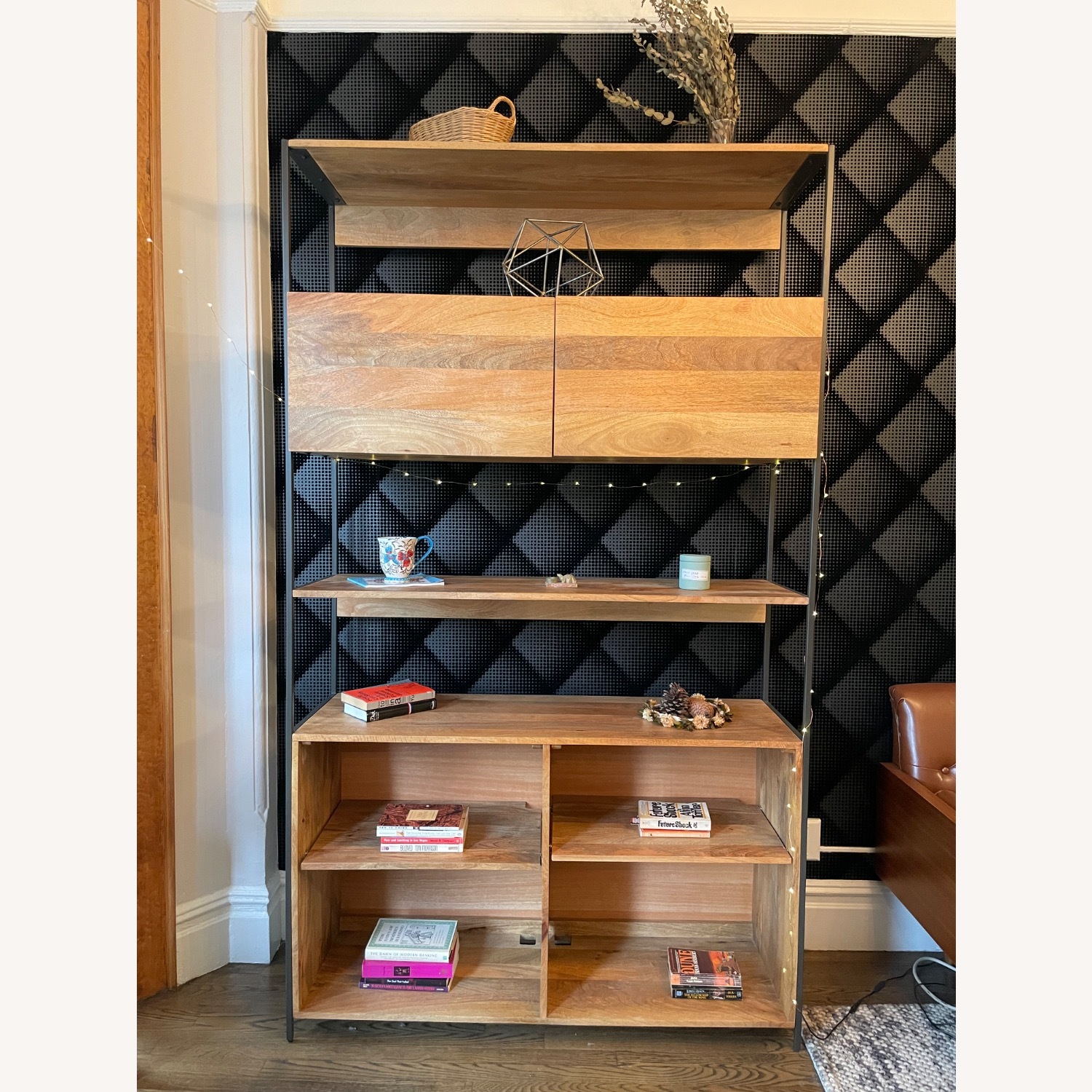 West Elm Industrial Natural Wood Bookcase - image-2