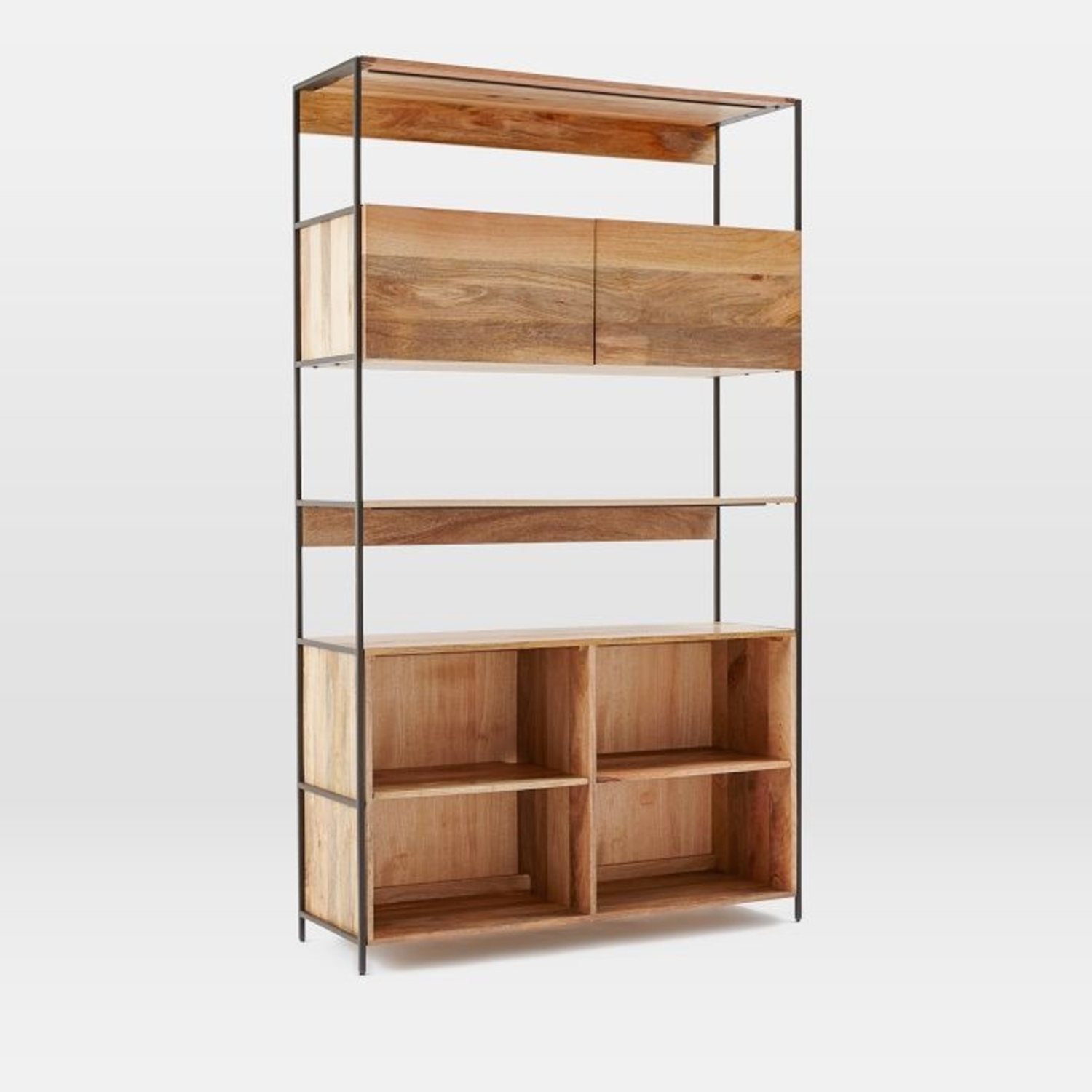West Elm Industrial Natural Wood Bookcase - image-7