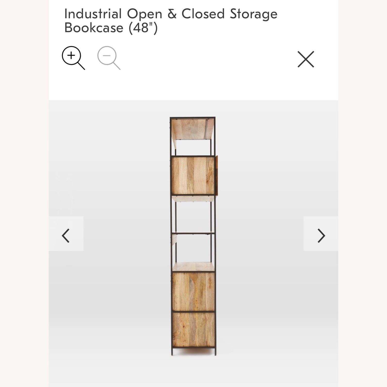 West Elm Industrial Natural Wood Bookcase - image-3