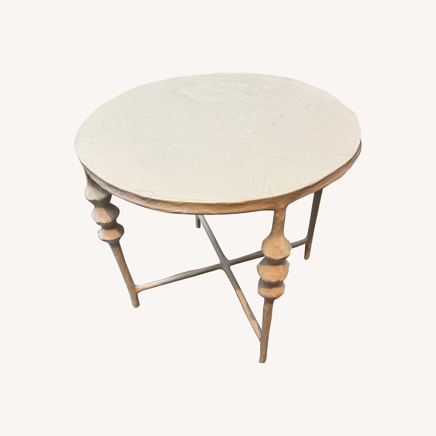 John Dickinson Style White Side Table - image-0