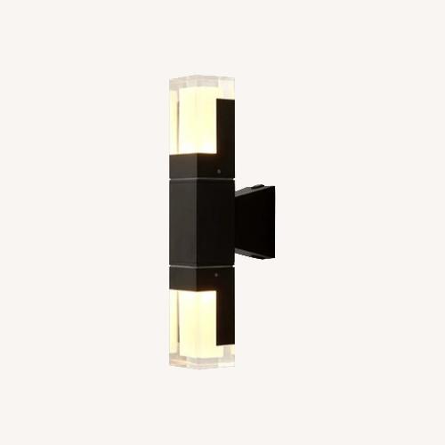 Used Set of 6 Black Aluminum Waterproof Wall Lamp for sale on AptDeco