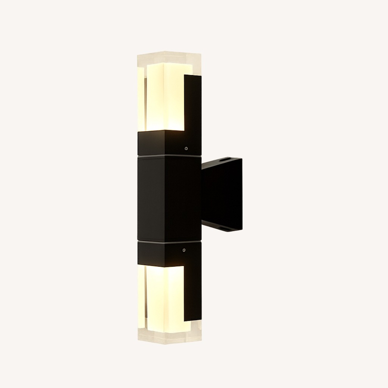 Set of 6 Black Aluminum Waterproof Wall Lamp - image-1