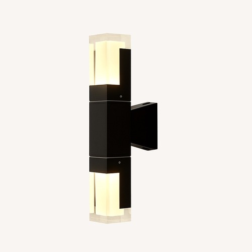 Used Set of 6 Black Aluminum Waterproof Wall Lamp for sale on AptDeco