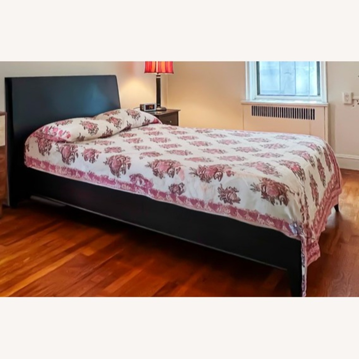 Crate & Barrel Dark Brown Queen Bed - image-1